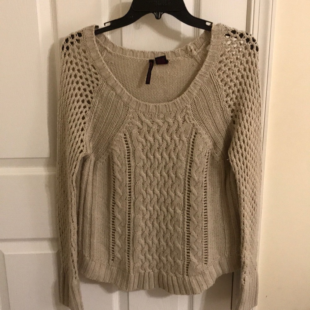 Tan crocheted Sweater